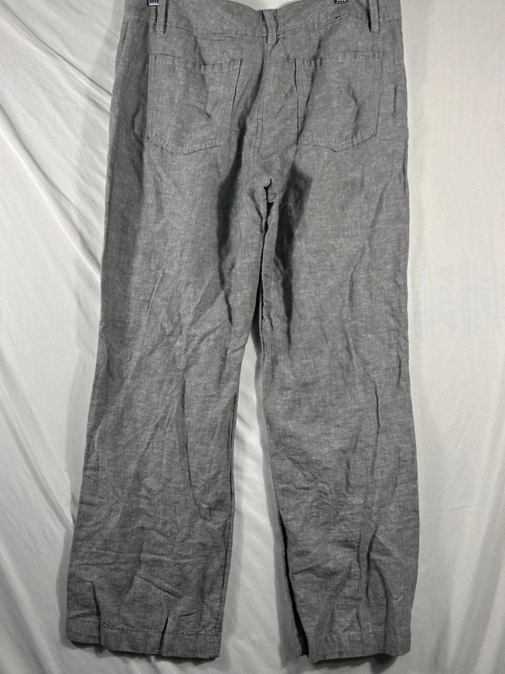 Banana Republic Straight-Leg Linen Blend Pants in Gray~ Excellent!